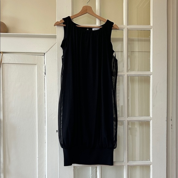 Calvin Klein Dresses & Skirts - Calvin Klein Black Mini Dress, body con with sheer bubble